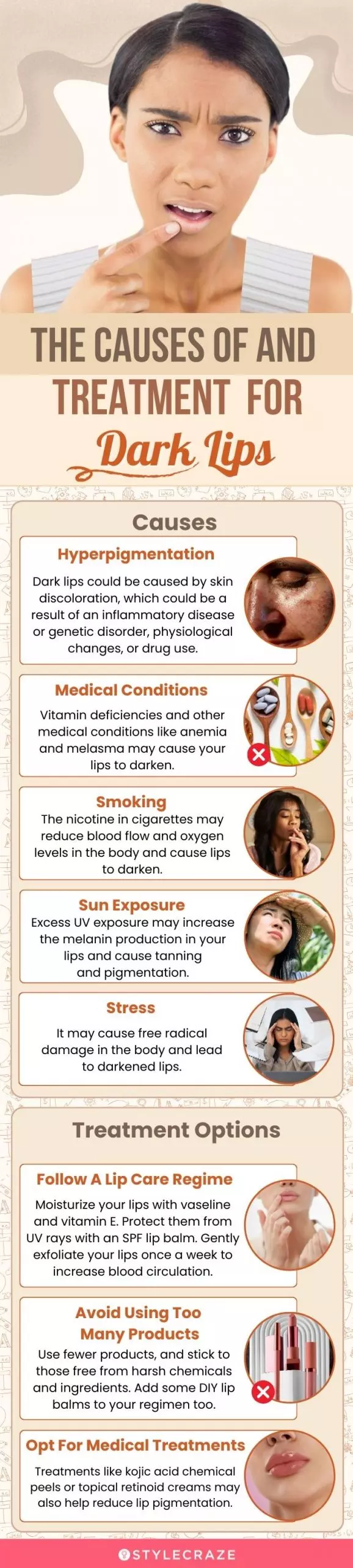 dark lips causes and treatment (infographic)