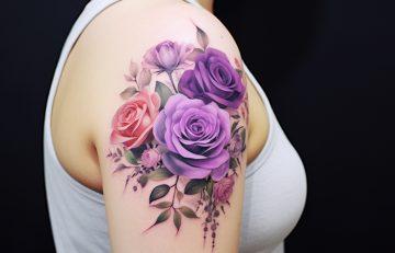 51 Mesmerizing Purple Rose Tattoo Designs With Meanings