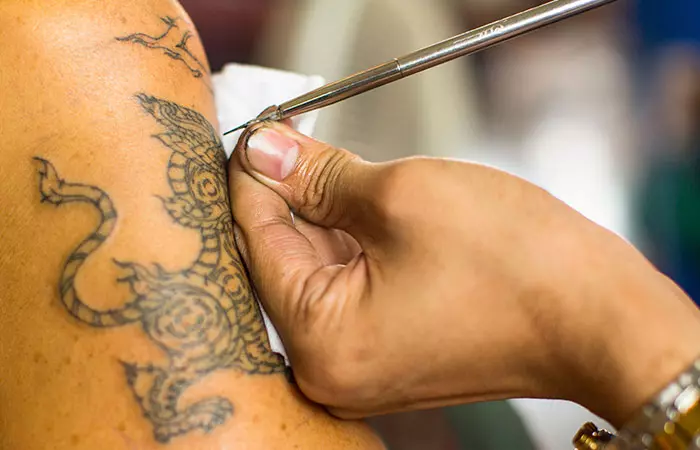 Stick-and-poke tattoo