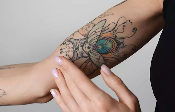 a healed tattoo