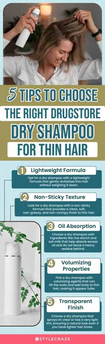 5 Tips To Choose The Right Drugstore Dry Shampoo For Thin Hair (infographic)