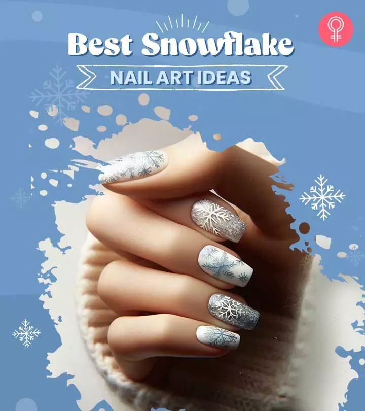 Beautiful snowflake nail art ideas
