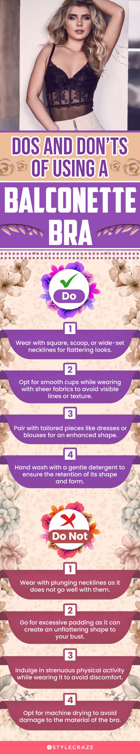 Dos And Don’ts Of Using A Balconette Bra (infographic)