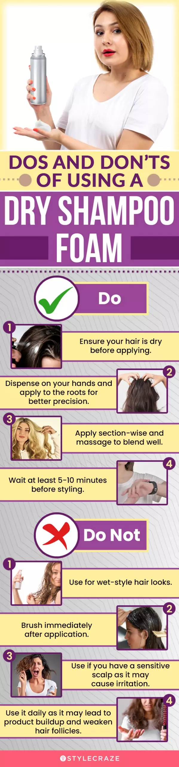 Dos And Don’ts Of Using A Dry Shampoo Foam (infographic)