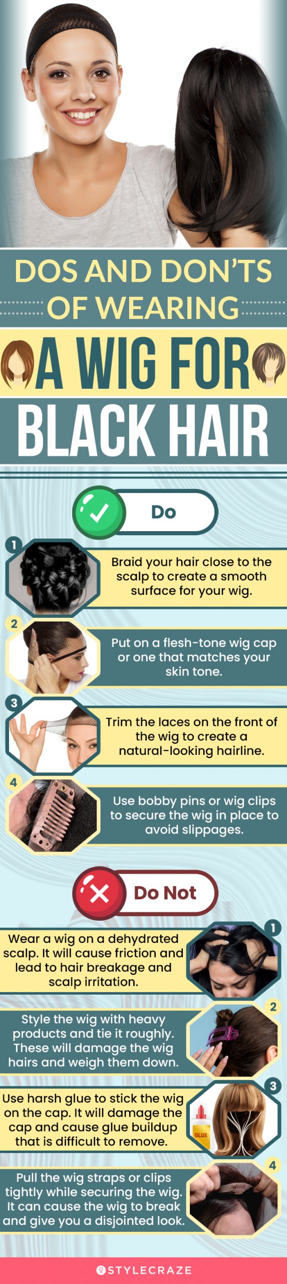 Dos And Don’ts Of Wearing A Wig For Black Hair (infographic)