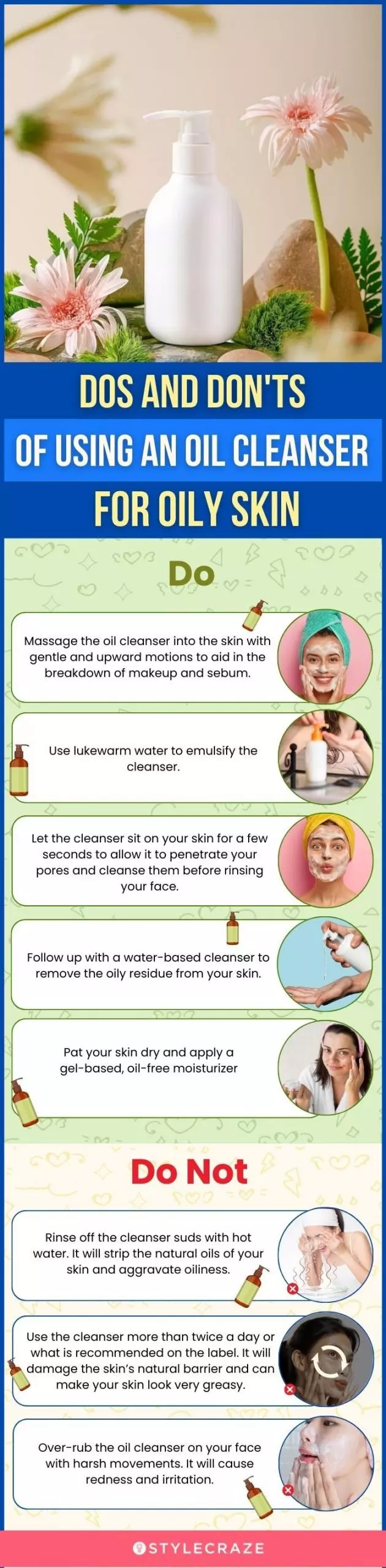 Dos And Don'ts Of Using An Oil Cleanser For Oily Skin (infographic)