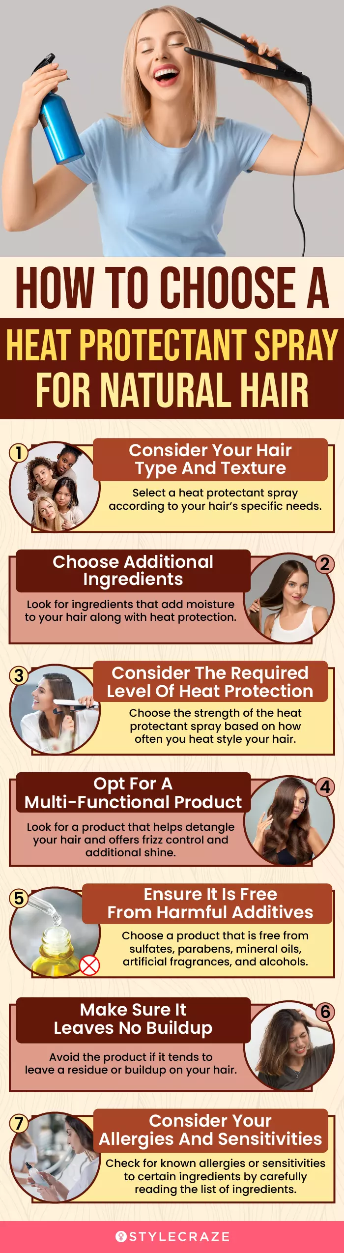 How To Choose A Heat Protectant Spray For Natural Hair (infographic)