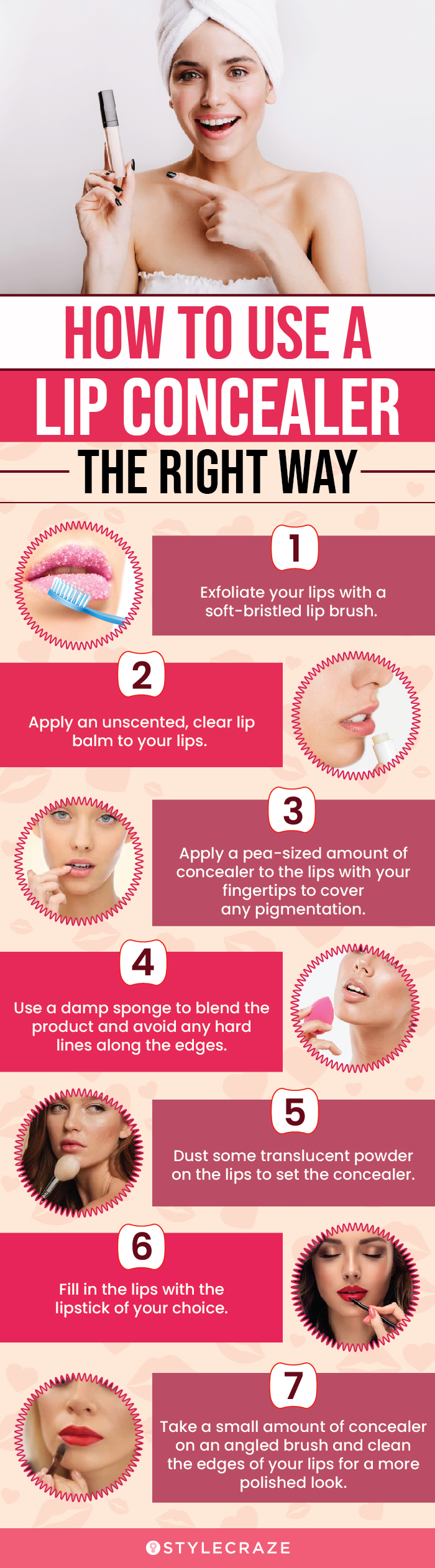 How To Use A Lip Concealer The Right Way (infographic)