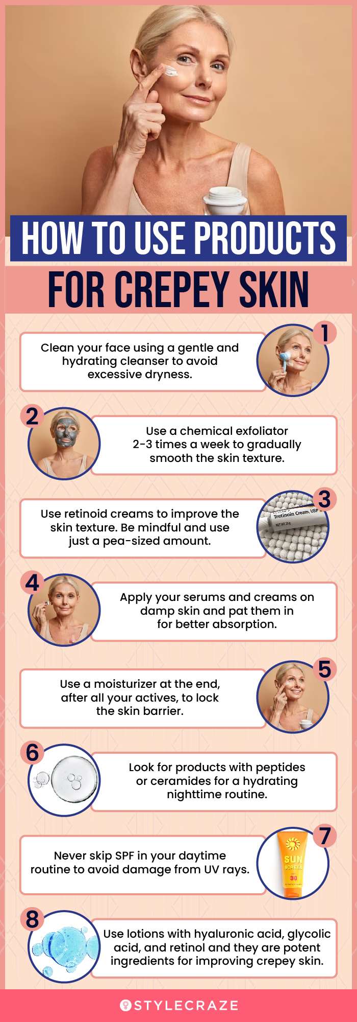 Infographic: How To Use Products For Crepey Skin (infographic)