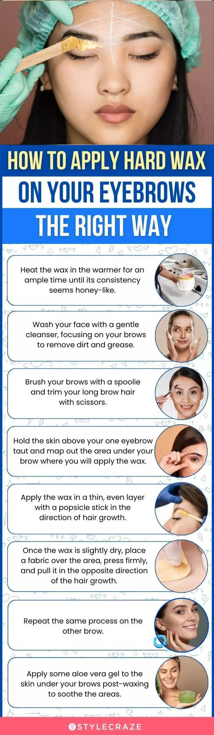 How To Apply Hard Wax On Your Eyebrows The Right Way (infographic)