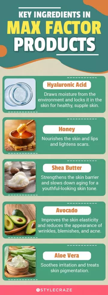 Key Ingredients In Max Factor Products (infographic)