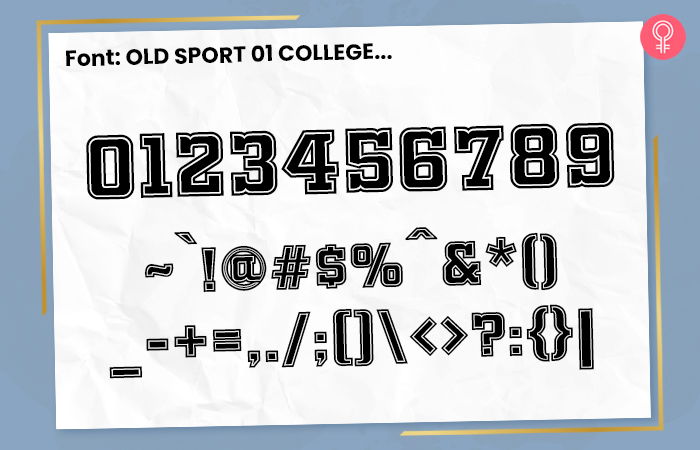 Old sport 01 college font for number tattoos