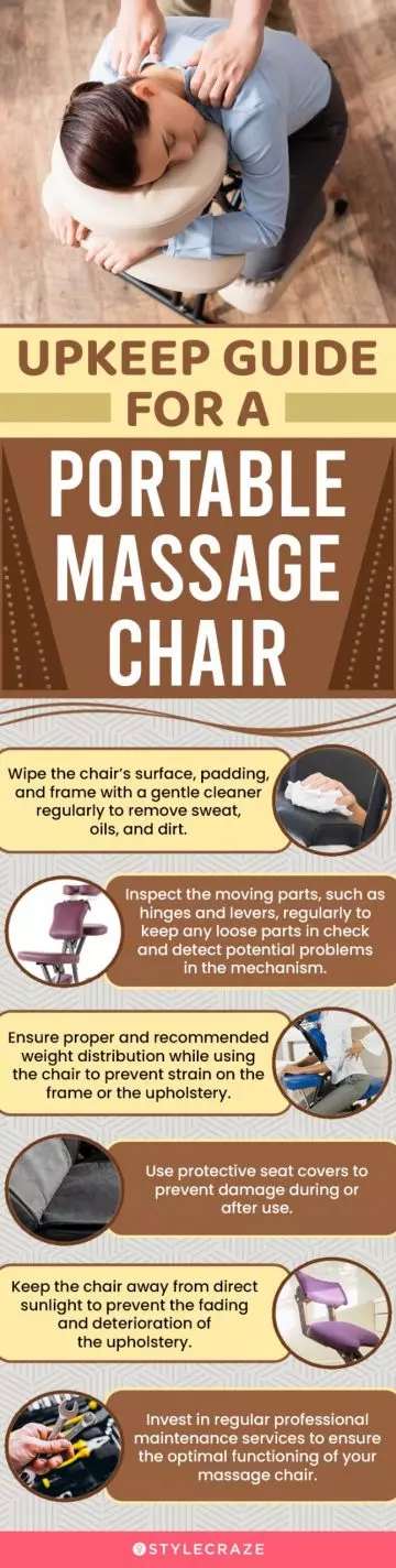 Portable Massage Chairs: Upkeep Guide (infographic)