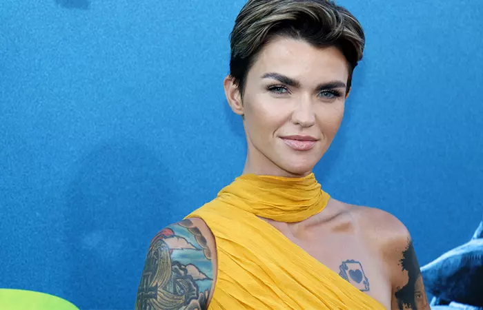 Ruby Rose flaunts her tattoo sleeves