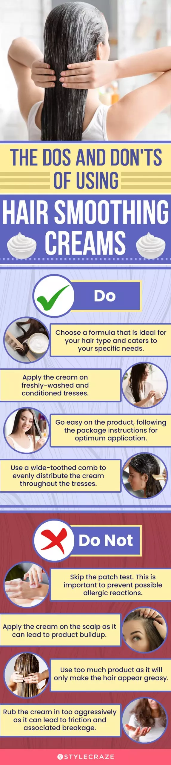The Dos And Don'ts Of Using Hair Smoothing Creams (infographic)