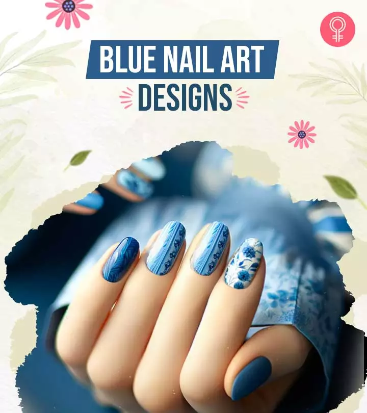 Beautiful blue nail art designs