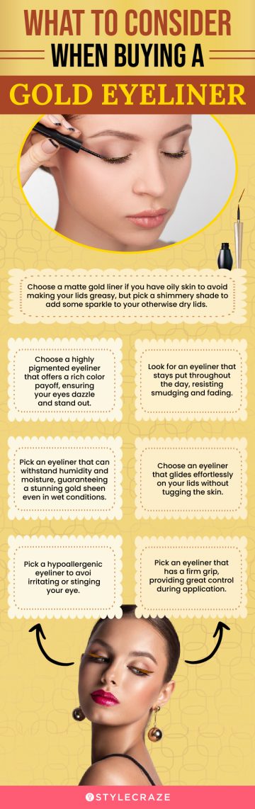 What To Consider When Buying A Gold Eyeliner (infographic)