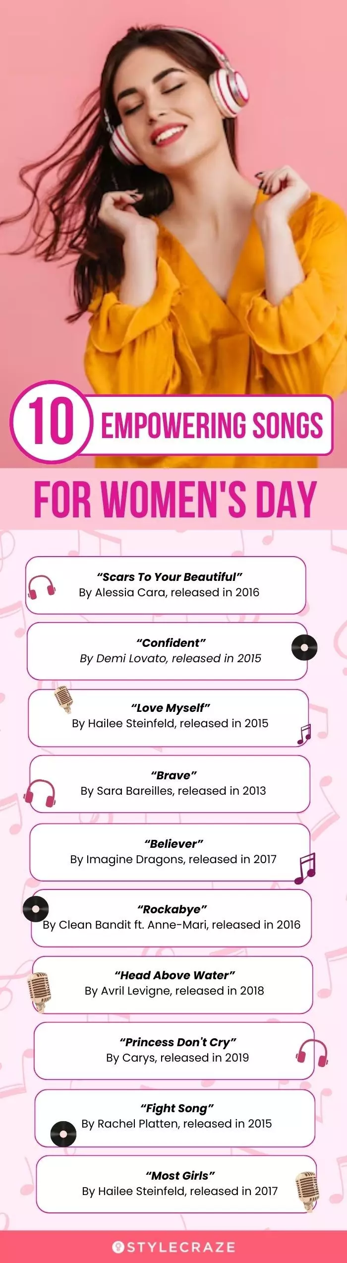 10 empowering songs for women s day (infographic)
