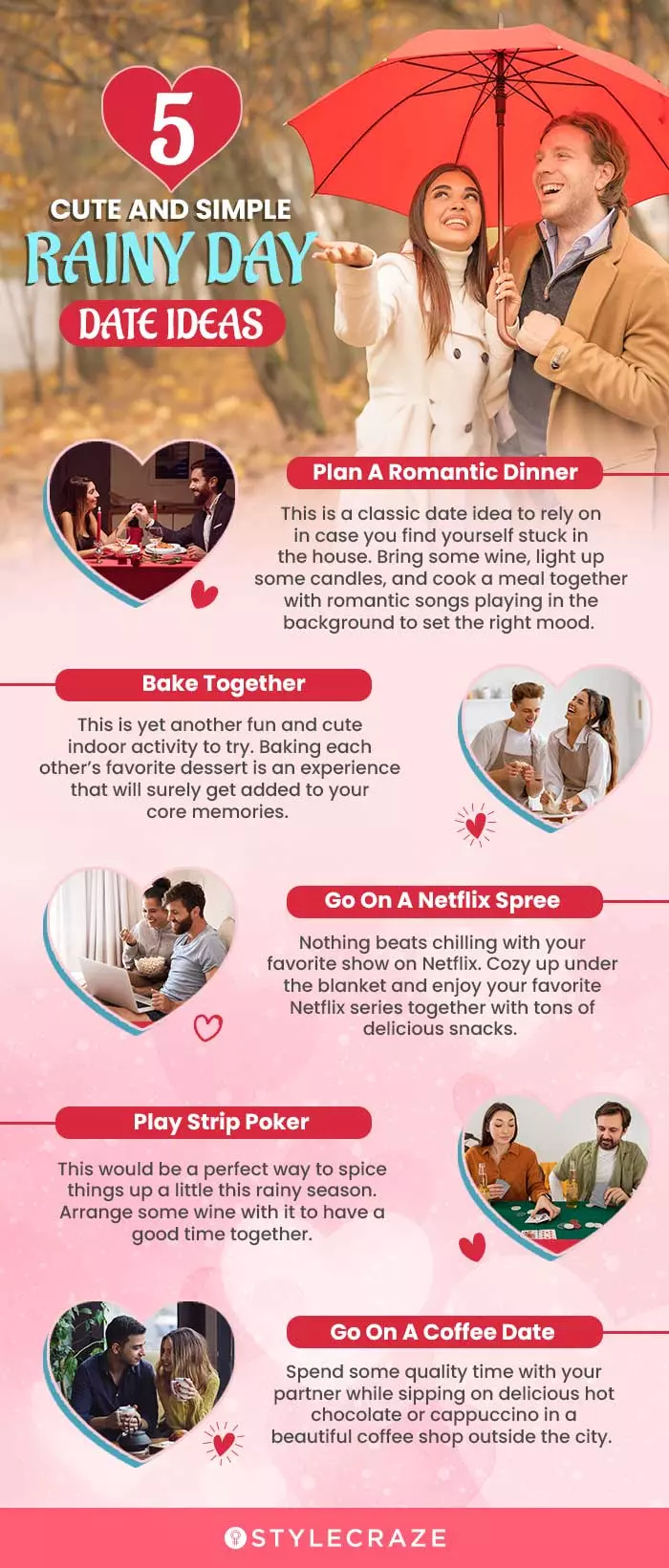 5 cute and simple rainy day date ideas (infographic)