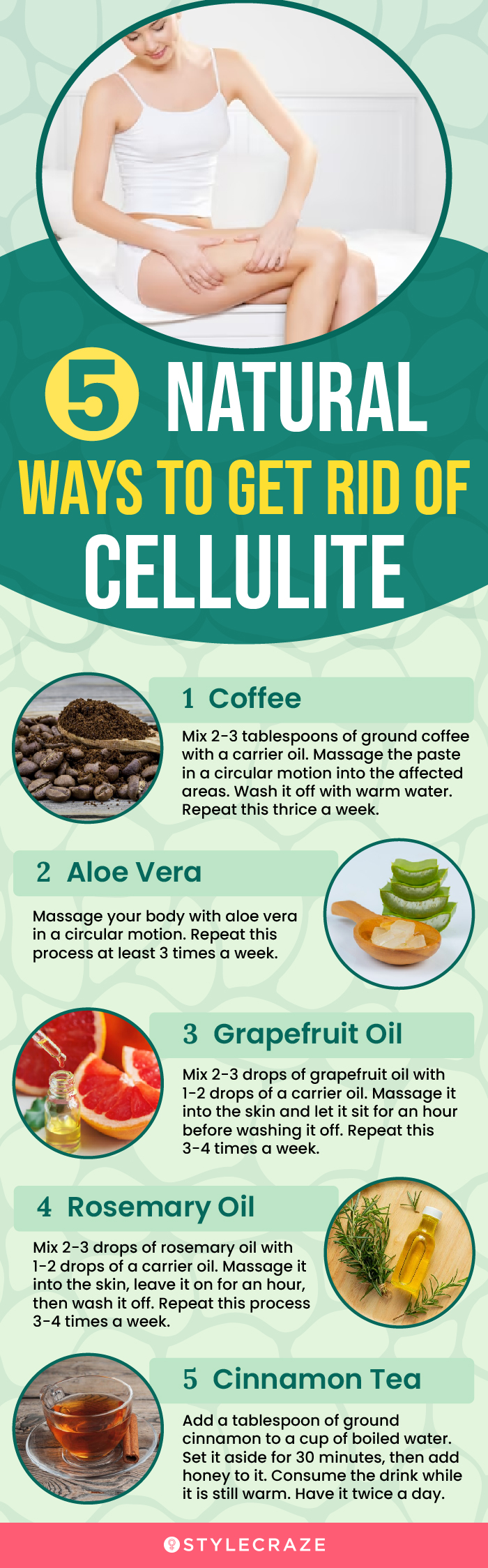 5 natural ways to get rid of cellulite (infographic)