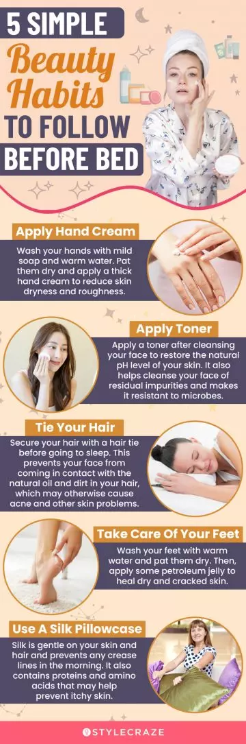 5 simple beauty habits before bed(infographic)