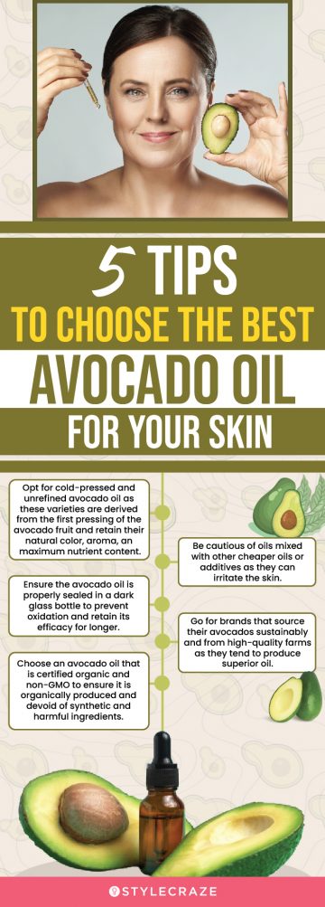 5 Tips To Choose The Best Avocado Oil For Your Skin (infographic)