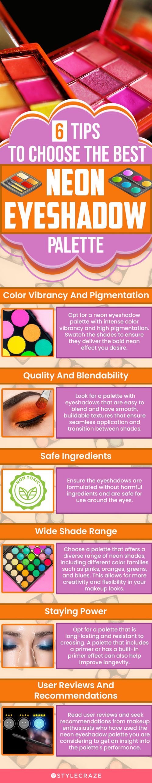 6 Tips To Choose The Best Neon Eyeshadow Palette (infographic)