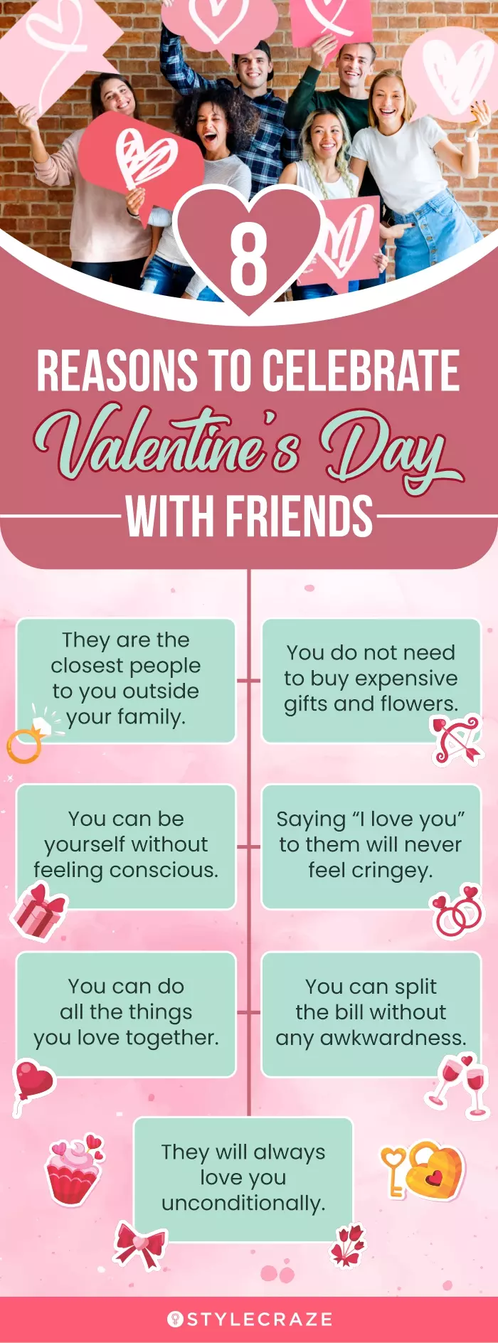 8 reasons to celebrate valentine's day with friends (infographic)