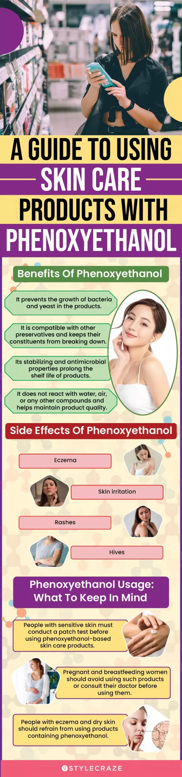 a guide to using skin care products with phenoxyethanol (infographic)