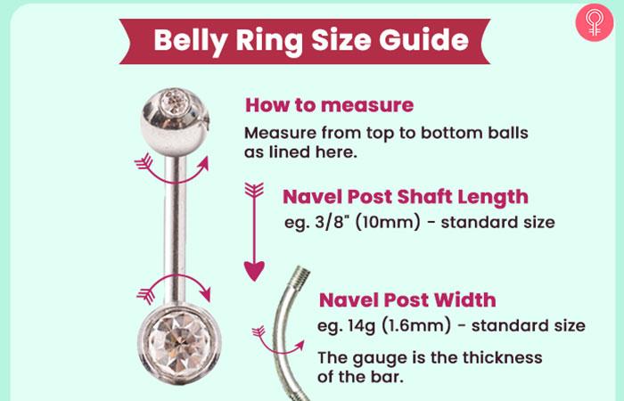 What gauge is a belly ring