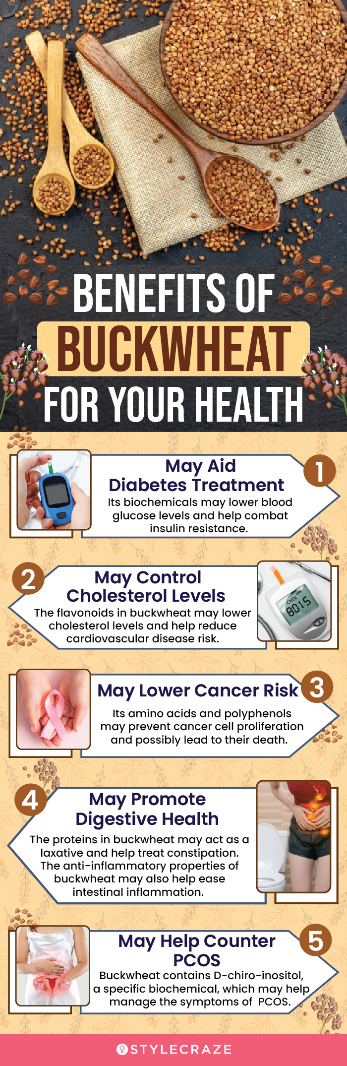 benefits of buckwheat for your health (infographic)