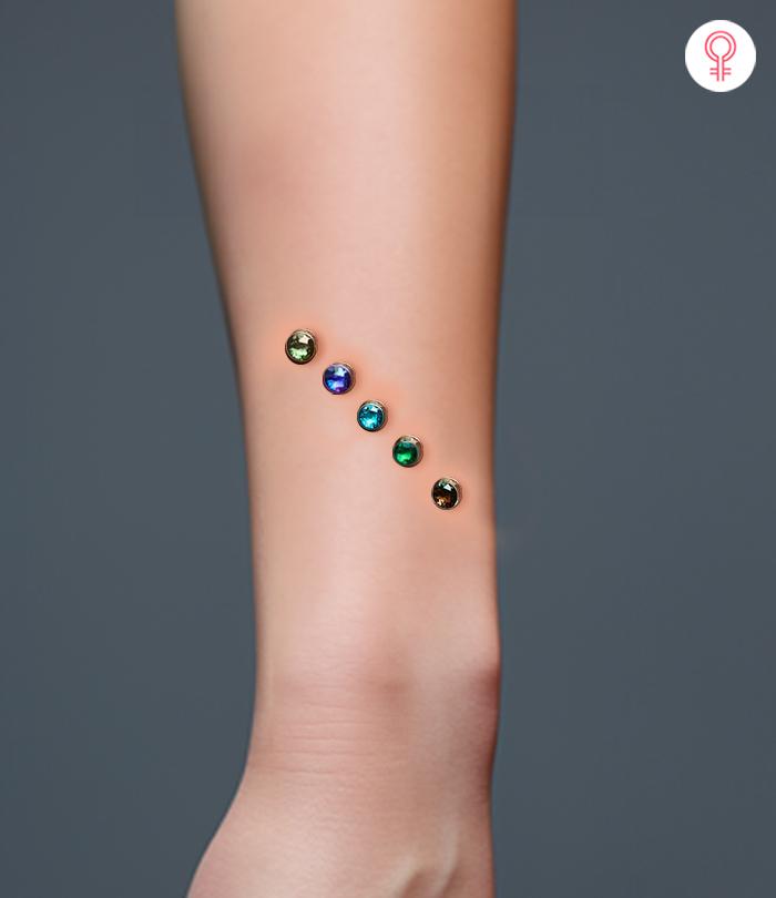 Elevate your style game with this bold and fashionable surface piercing.