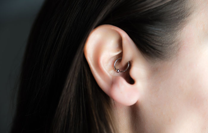 A daith piercing