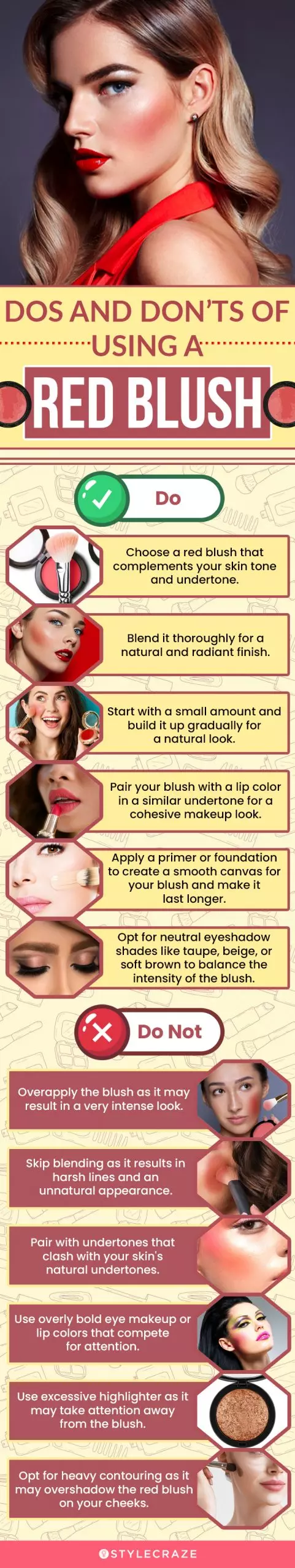 Dos And Don’ts Of Using A Red Blush (infographic)