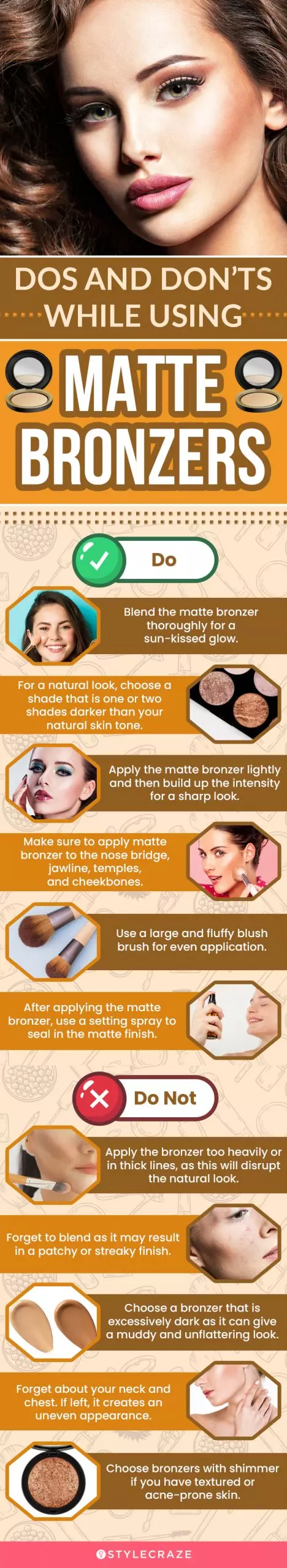 Do's And Don’ts While Using Matte Bronzers (infographic)