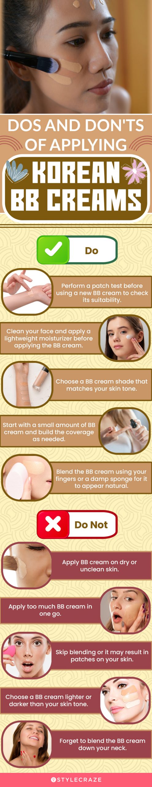 Do's and Don'ts of Applying Korean BB Creams (infographic)