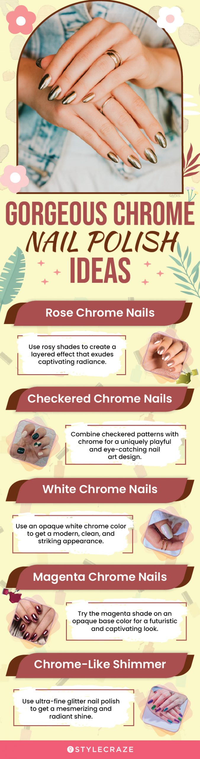 Gorgeous Chrome Nail Polish Ideas (infographic)