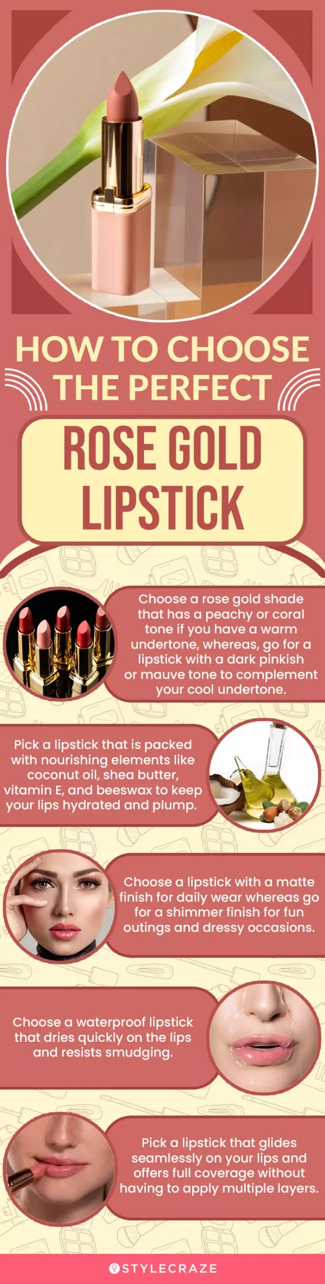 How To Choose The Perfect Rose Gold Lipstick (infographic)