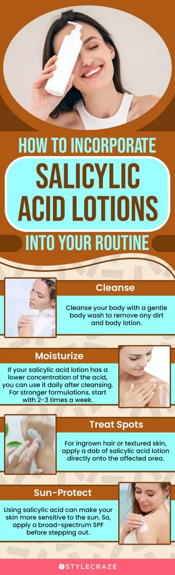 How To Incorporate Salicylic Acid Lotions In Your Routine (infographic)