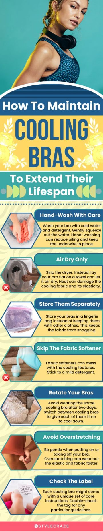 How To Maintain Cooling Bras To Extend Their Lifespan (infographic)