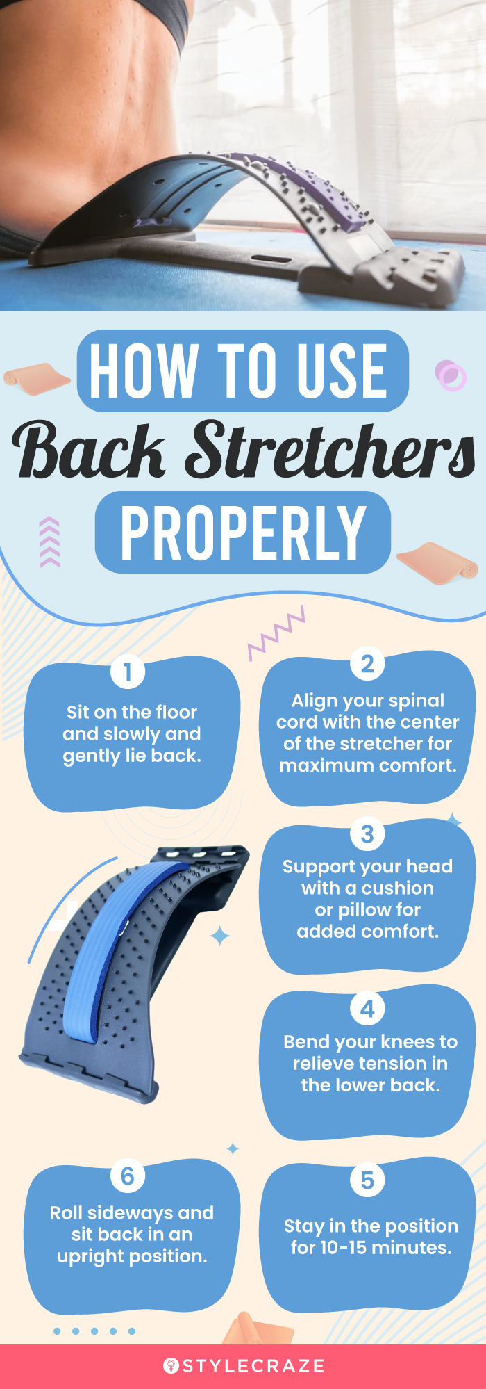 How To Use Back Stretchers Properly (infographic)