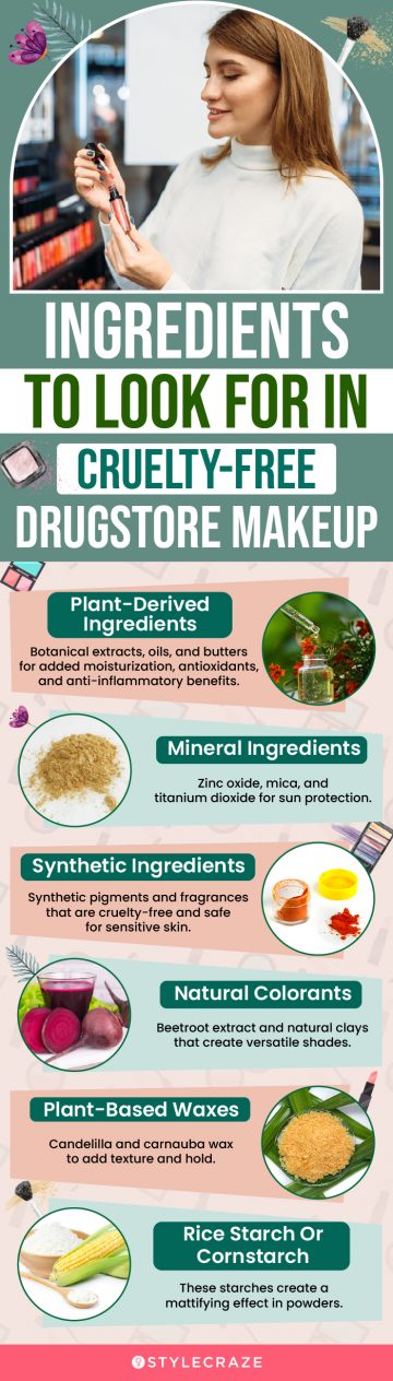 Ingredients To Look For In Cruelty-Free Drugstore Makeup (infographic)