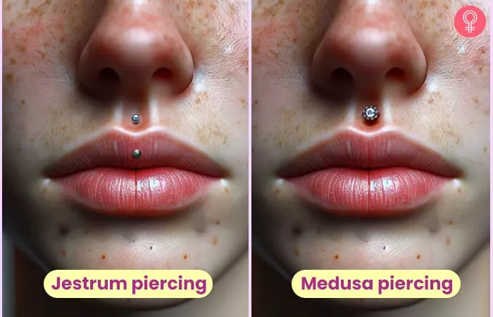 Jestrum piercing vs. medusa piercing