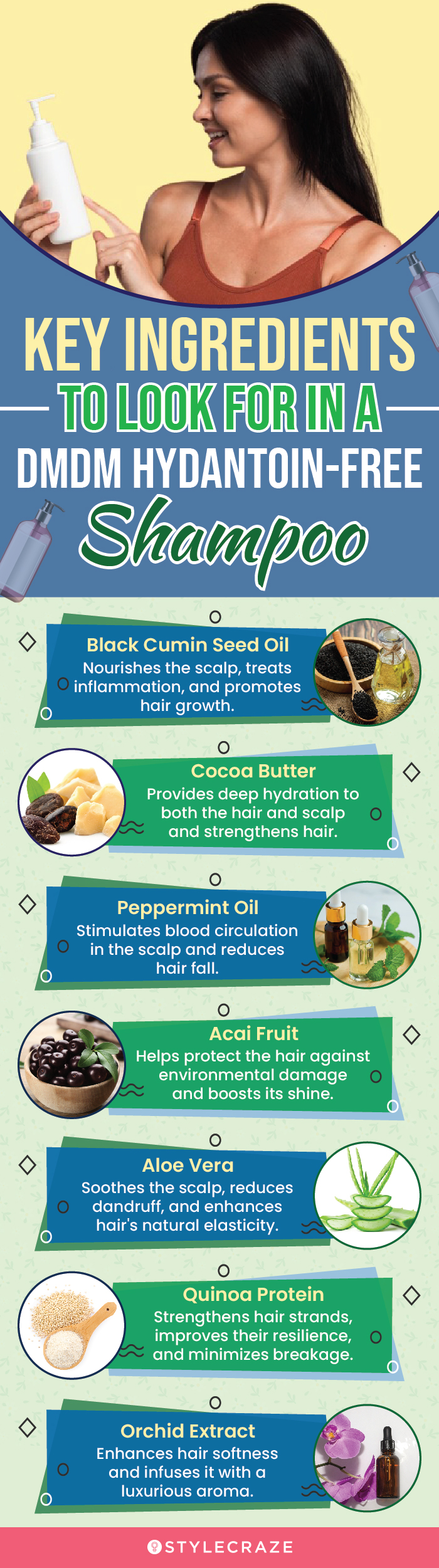 Key Ingredients To Look For In A DMDM Hydantoin-Free Shampoo (infographic)
