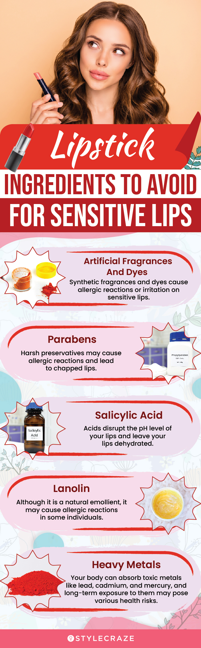 Lipstick Ingredients To Avoid For Sensitive Lips (infographic)