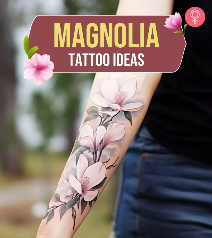 Alluring magnolia tattoo designs