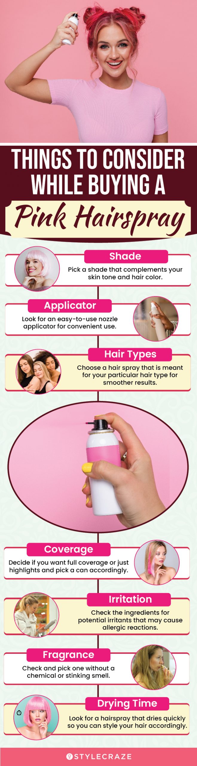 Things To Consider While Buying A Pink Hairspray (infographic)