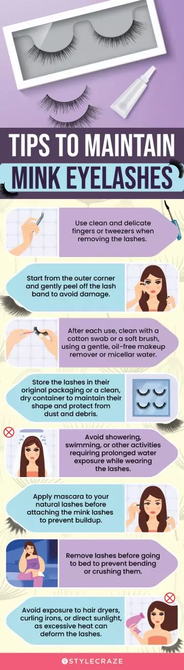 Tips To Maintain Mink Eyelashes (infographic)