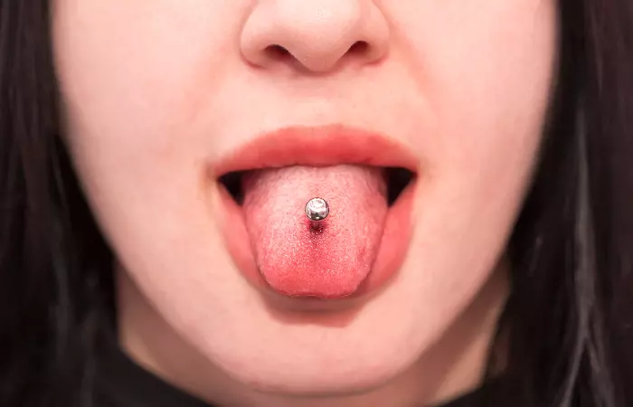 Tongue piercing is one of the least painful piercings