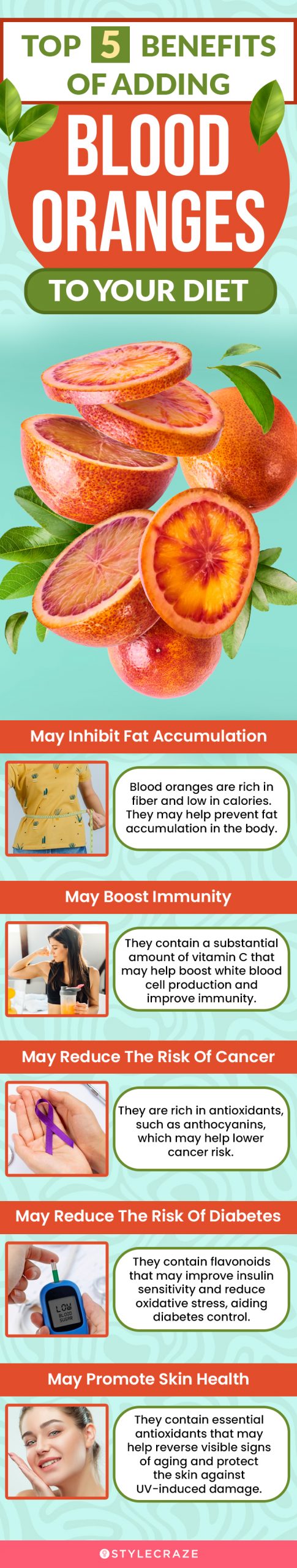 top 5 benefits of adding blood orange to your diet (infographic)